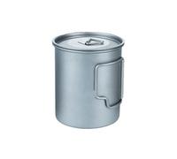 Tmboryuu Tasse à eau portable d'extérieur avec poignée pliable et couvercle en métal léger pour le camping