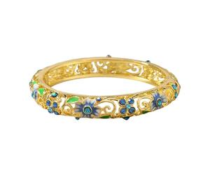 Tmboryuu Trèfle en alliage émaillé ethnique artistique avec huile goutte à goutte symbolisant la chance, l'amour et l'espoir de la chance, taille unique, Comme décrit