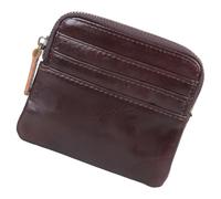 Tmboryuu Véritable Peau de Cheval carnet Mince expéditeur de Fonds Fonctionnel Multiple Porte-clés Traditionnel en Cuir véritable Portefeuille