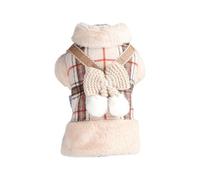 Tmboryuu Veste d'hiver en polaire pour chien - Coupe-vent - Pour temps froid - Pour petits chiens - Doublure en polaire chaude - Ensemble de réparation de pneus de vélo - Réparation rapide de