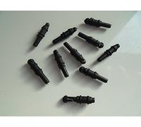 TMC Lot de 10 Stonfo Line - Pole - Whip - Flicktip Connecteurs de Pêche en Plastique Noir de 2 mm de Diamètre pour Voiture