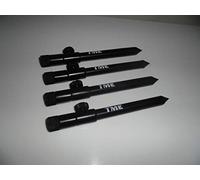 TMC Lot de 4 bâtons de pêche en aluminium - 15-25 cm - Repose-cannes - Buzz Bar - Alarmes - Diamètre 16 mm