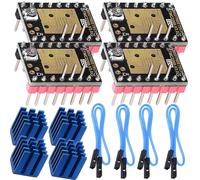 TMC2208 V.3.0 Lot de 4 amortisseurs pas à pas avec pilote de dissipateur thermique pour A4988 DRV8825 pour imprimante 3D,pièce d'imprimante 3D Ultra Silent Module
