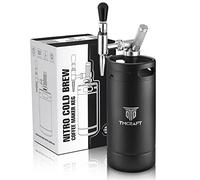 TMCRAFT Machine à café Nitro Cold Brew de 128 oz, robinet à crème Stout en acier inoxydable et valve de décompression pour la maison, fût à café à l'azote
