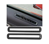 TMDGG Lot de 2 autocollants en fibre de carbone pour grille d'aération intérieure de portière compatibles avec Ford Mustang 2015-2019