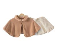 Tmendy Chauffe-épaules d'hiver ，Cape Poncho D'épaule Chaude Cape Châle Hiver Femme Chauffe-épaule Cape Courte Châle de Protection D'épaule pour Personnes âgées A,Large