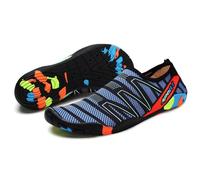 TMEOG Chaussures Aquatiques Homme Femme Chaussure de Plage Chaussures d'eau Chaussure de Mer Riviere Piscine Water Barefoot Shoes Chaussures Minimalistes(38 EU,Bleu Foncé)