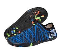 TMEOG Chaussures Aquatiques Homme Femme Chaussure de Plage Chaussures d'eau Chaussure de Mer Riviere Piscine Water Barefoot Shoes Chaussures Minimalistes(39 EU,Bleu)