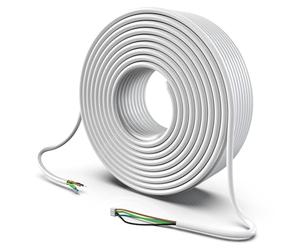 TMEZON Câble d'interphone Video 4 Fils 15M, Câble d'extension Rallonges électriques Couleur AWG24/0.3mm² pour interphone/intercom vidéo Portier système, compatible avec Visiophone Filaire MZ-V20