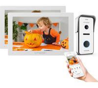 TMEZON portier vidéo, 7 pouces écran tactile couleur, caméra 1080P, 2Monitor1Sonnerie de porte