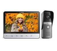 Tmezon Système d'interphone vidéo Filaire, caméra de Sonnette vidéo de 17,8 cm avec Moniteur, kit de caméra HD Filaire pour déverrouillage, Surveillance, interphone bidirectionnel pour Villa, Maison