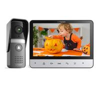 TMEZON Vidéophone 4 fils, interphone avec sonnette, vidéophone avec caméra, écran couleur 7 pouces, 120 ° Caméra à vision large angle 1M1D