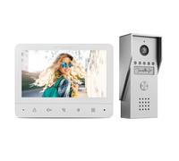 TMEZON-visiophone à 4 fils, interphone avec sonnette, interphone avec caméra, affichage de documents de 7 pouces, caméra à large vue de 120 °