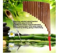 TMISHION Flûte de Pan Bambou Naturel 15 Pipes G Tone Pans Pipe Instrument de musique traditionnel chinois