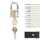 TMISHION kit de retrait de serrure 15pcs Lock Pick Set Extracteur de ournitures de serrurier Outil de poignée avec serrure