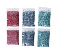 TMISHION Remplissage de Verre Concassé Pierres Précieuses de Gravier Irrégulières Remplissage de Résine de Bricolage Puces de Verre Irrégulières