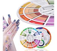 TMISHION Roue chromatique, Guide de poche pour le mélange des couleurs, Cercle chromatique les couleurs du guide d'apprentissage Mélange Peinture Outil d'Enseignement Cours d'art Roues Couleur 23.5cm