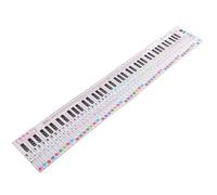 TMISHION Tableau de notes de clavier de piano Piano Keyboard Note 88 Key Chart Portable Guide d'apprentissage étanche pour la