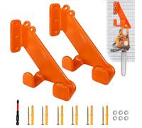 TMJUU Lot de 2 supports muraux robustes pour tronçonneuse - Organiseur de rangement réglable pour tronçonneuses, porte-outils, étagères murales d'atelier