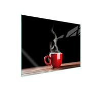 TMK ArtDeko Cache-plaque de cuisson 70 x 52 cm - 1 pièce - Protection contre les éclaboussures - Planche à découper - Café