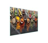 TMK ArtDeko Cache-plaque de cuisson 70 x 52 cm - 1 pièce - Protection contre les éclaboussures - Planche à découper - Épices