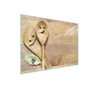 TMK ArtDeko Cache-plaque de cuisson 70 x 52 cm - 1 pièce - Protection contre les éclaboussures - Planche à découper - Cuillère