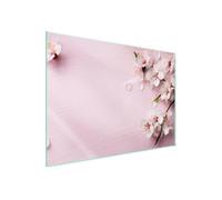 TMK ArtDeko Cache-plaque de cuisson 70 x 52 cm - 1 pièce - Protection contre les éclaboussures - Planche à découper - Fleur