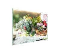 TMK ArtDeko Cache-plaque de cuisson 70 x 52 cm - 1 pièce - Protection contre les éclaboussures - Planche à découper - Légumes