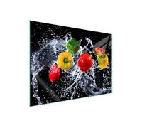 TMK ArtDeko Cache-plaque de cuisson 70 x 52 cm - 1 pièce - Protection contre les éclaboussures - Planche à découper - Légumes