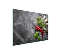 TMK ArtDeko Cache-plaque de cuisson 70 x 52 cm - 1 pièce - Protection contre les éclaboussures - Planche à découper - le Chili