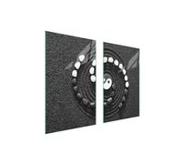 TMK ArtDeko Cache-plaque de cuisson 75 x 52 cm - 2 pièce - Protection contre les éclaboussures - Planche à découper - des pierres