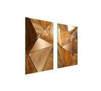 TMK ArtDeko Cache-plaque de cuisson 75 x 52 cm - 2 pièce - Protection contre les éclaboussures - Planche à découper - Bois