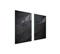 TMK ArtDeko Cache-plaque de cuisson 75 x 52 cm - 2 pièce - Protection contre les éclaboussures - Planche à découper - ardoise