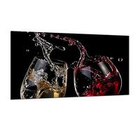 TMK ArtDeko Couvre-plaque de cuisson 1 pièce 90 x 52 cm - Protection anti-éclaboussures - Protection de cuisinière en verre de sécurité - Robuste, hygiénique et antidérapante - Protection pour