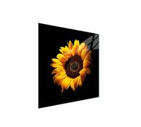 TMK ArtDeko Plaque de protection pour cuisinière électrique à induction - 50 x 52 cm - En verre - Protection contre les éclaboussures - Décoration - Planche à découper - fleur