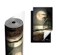 TMK ArtDeko Protege Plaque Induction 30x52 cm Deco Cuisine Accessoires Pratique Protection De Vitroceramique, Tapis de protection enroulable - Mer Nuit