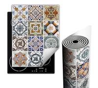 TMK ArtDeko Tapis de protection pour plaque de cuisson induction 40x52 cm, Vinyle protection plaque induction, Couvre Plaque Tapis de Cuisson à Induction, rétractable, Mosaïque