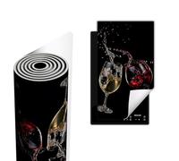 TMK ArtDeko Tapis pour Protection Plaque Induction 30x52 cm Protection Plaque de Cuisson, Protection Isolation Anti-Rayures pour Table de Cuisson à Induction - Noir Vin