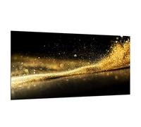 TMK Cache-plaque en verre, 90 x 52 cm, pour plaques vitrocéramiques, à induction, protection anti-éclaboussures, planche à découper, noire