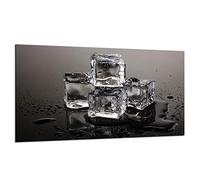 TMK - Couvre-plaque de 90 x 52 cm - En verre - Pour plaque vitrocéramique, cuisinière à induction ; comme décoration, protection anti-éclaboussures ou planche à découper - Noir crème