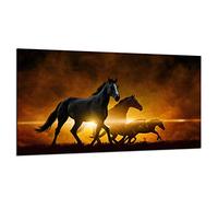 TMK Couvre-plaque de cuisson en verre 90 x 52 cm Protection contre les éclaboussures Plaque en verre Décoration Planche à découper Cheval