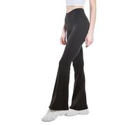TMK Pantalon évasé à patte large Multipack 1/3/6/12 pièces parfait pour le yoga, l'exercice confortable, léger, printemps été cod.4694, Noir , L-XL