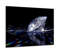 TMK - Plaque de cuisson en verre - 60 x 52 cm - Pour cuisinière électrique - Protection contre les éclaboussures - Plaque en verre - Décoration - Noir - Diamant