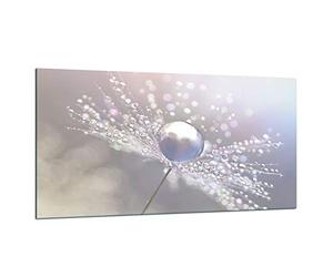 TMK Plaque de recouvrement, 90 x 52 cm, en verre, pour plaque vitrocéramique, à induction, décorative, anti-éclaboussures, planche à découper, piège à fleurs