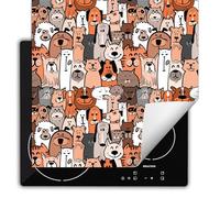 TMK Protection Plaque Cuisson Deco Cuisine Cache Induction 60x52 cm Protège Pour Cuisiniere Protection - Conte de fées Animaux