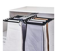 TMKDNNKG Cintre télescopique Coulissant pour Pantalons, idéal pour penderie. Système Push-Pull permettant de Ranger jusqu'à 18 Pantalons. Gain de Place. Porte-Pantalons rétractable et résistant.