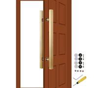 TMKDNNKG Poignée de Porte coulissante Robuste en Acier Inoxydable et Verre, idéale pour Porte de Grange, Bureau, Magasin, entrée, L : 50 x 30 cm