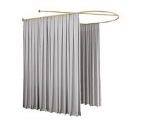 TMKDNNKG Rideau de séparation pour Salon de beauté, Longue Tringle de Support en U, cloison de séparation, Rideau Semi-Transparent pour Salon de beauté, Clinique, Chambre partagée (Gris, 100 x 230 cm