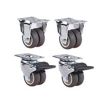 TMKDNNKG Roue Universelle entièrement silencieuse avec Frein 15 Pouces 2 Pouces Sofaniture Petite Roue en Caoutchouc directionnelle Steewheel/B/1,5 Pouce