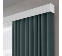 TMKDNNKG Tringle à Rideaux 3 en 1 avec cantonnière Blanche, Coffre de Rangement pour fenêtres murales, Barres de Rideaux réglables et Cache-Tringle (2,7 m / 8,8 pi)